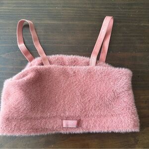NWOT Gymshark / Whitney Simmons Fuzzy Pink Crop Top